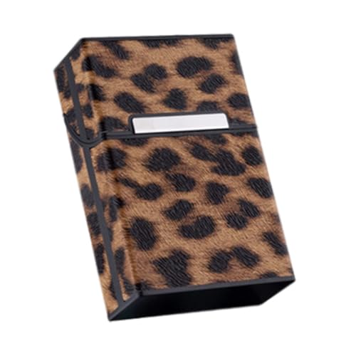 Healvian Zigarettenetui Leopardmuster PU Box Druckfest Tragbar Magnetverschluss Ergonomisch Kompakt für Damen Herren Schützende Aufbewahrungstasche Healvian Zigarettenetui Leopardmuster PU Box Druckfest Tragbar Magnetverschluss Ergonomisch Kompakt für Damen Herren Schützende Aufbewahrungstasche von Healvian