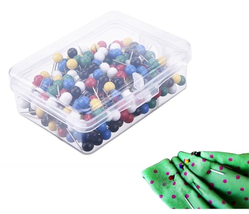 Heanvmyss 200PCS Colorful Sewing Pins,15mm Rundkopf Stecknadeln,Quiltnadeln,Pushpins,Kartennadel,Landkarte Pinnadeln,Blumennadeln für Blumendekoration,Basteln,Weltkarte,Cork Board,Stoffmarkierung Heanvmyss 200PCS Colorful Sewing Pins,15mm Rundkopf Stecknadeln,Quiltnadeln,Pushpins,Kartennadel,Landkarte Pinnadeln,Blumennadeln für Blumendekoration,Basteln,Weltkarte,Cork Board,Stoffmarkierung von Heanvmyss