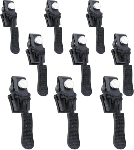Heanvmyss 9PCS Zipper Pull Replacement,Universal Reißverschluss Schieber Ersatz,In 3 Größen Fix-Reißverschlusszieher für Jacke,Gepäck,Rucksäcke,Koffer(Schwarz) von Heanvmyss