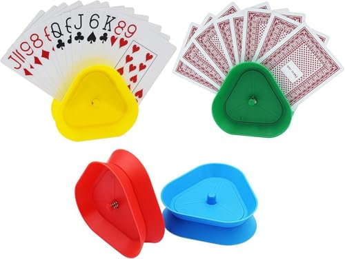 Heanvmyss Kartenhalter Kinder,4 Stück Kartenspiel,Dreieckiger Spielkartenhalter,4 Farben Kartenhalter Spielkarten,Spielkartenständer Kunststoff Wiederverwendbar für Senioren Erwachsene Kinder Heanvmyss Kartenhalter Kinder,4 Stück Kartenspiel,Dreieckiger Spielkartenhalter,4 Farben Kartenhalter Spielkarten,Spielkartenständer Kunststoff Wiederverwendbar für Senioren Erwachsene Kinder von Heanvmyss