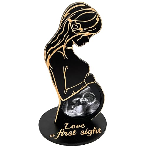 Schwangere Frauen Geschenke Ideen Ultraschall Bild Frame | Mutter zu sein Sonogramm Rahmen | Liebe auf den ersten Blick Ultraschall Rahmen (Schwarz) von Heart's Sign