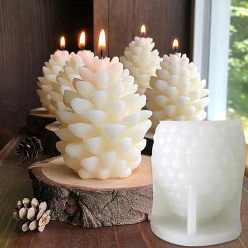Weihnachts-Tannenzapfen-Silikon-Kerzenform, Seifenform, 3D-Weihnachtsmotiv, Harz, Betonform, DIY-Zubehör, Ornament-Form, Weihnachtsfeier, Heimdekoration Weihnachts-Tannenzapfen-Silikon-Kerzenform, Seifenform, 3D-Weihnachtsmotiv, Harz, Betonform, DIY-Zubehör, Ornament-Form, Weihnachtsfeier, Heimdekoration von HeartYue
