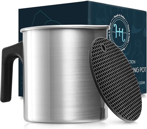 Hearth & Harbor Aluminium-Wachs-Schmelz- und Gießtopf mit tropffreiem, hitzebeständigem Griff und Ausgießer Hearth & Harbor Aluminium-Wachs-Schmelz- und Gießtopf mit tropffreiem, hitzebeständigem Griff und Ausgießer von Hearth & Harbor