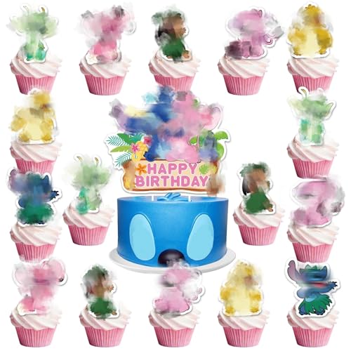 25 Stück Lilo Blau Tortendeko, Happy Birthday Tortendeko Kuchen Deko Geburtstagsdeko Geschenke Schulkind Cupcake Topper Geburtstag Deko für Mädchen Jungen Kinder 25 Stück Lilo Blau Tortendeko, Happy Birthday Tortendeko Kuchen Deko Geburtstagsdeko Geschenke Schulkind Cupcake Topper Geburtstag Deko für Mädchen Jungen Kinder von Heartsking