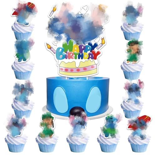 25 Stück Lilo Tortendeko, Blau Happy Birthday Tortendeko Kuchen Deko Geburtstagsdeko Geschenke Schulkind Cupcake Topper Geburtstag Deko für Mädchen Jungen Kinder Cake Toppers Sti 25 Pcs 25 Stück Lilo Tortendeko, Blau Happy Birthday Tortendeko Kuchen Deko Geburtstagsdeko Geschenke Schulkind Cupcake Topper Geburtstag Deko für Mädchen Jungen Kinder Cake Toppers Sti 25 Pcs von Heartsking