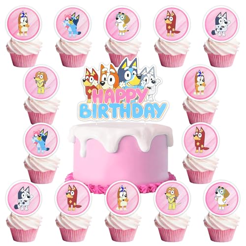 Cake Toppers Blue Pink 25 Pcs von Heartsking