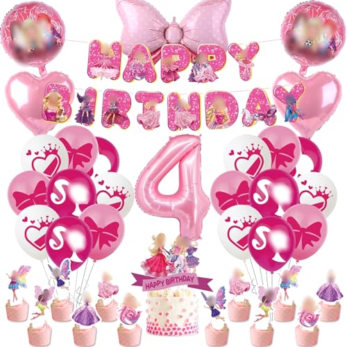 Heartsking 38 Stück Prinzessin Geburtstag Deko Set für Mädchen - Luftballon, Tortendeko, Party Set für 4 Jahre Heartsking 38 Stück Prinzessin Geburtstag Deko Set für Mädchen - Luftballon, Tortendeko, Party Set für 4 Jahre von Heartsking