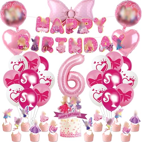 Heartsking 38 Stück Prinzessin Geburtstag Deko Set für Mädchen - Luftballon, Tortendeko, Party Set für 6 Jahre Heartsking 38 Stück Prinzessin Geburtstag Deko Set für Mädchen - Luftballon, Tortendeko, Party Set für 6 Jahre von Heartsking