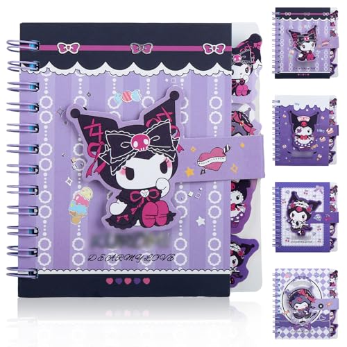 Heartsking Cartoon Notizbuch Mädchen, Hard Cover Notizblock Klein für Erwachsene Kinder, Ringbuch Notizbuch mit 65 Seiten, Geschenke für Kinder(2) von Heartsking