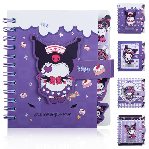 Heartsking Cartoon Notizbuch Mädchen, Hard Cover Notizblock Klein für Erwachsene Kinder, Ringbuch Notizbuch mit 65 Seiten, Geschenke für Kinder(3) von Heartsking