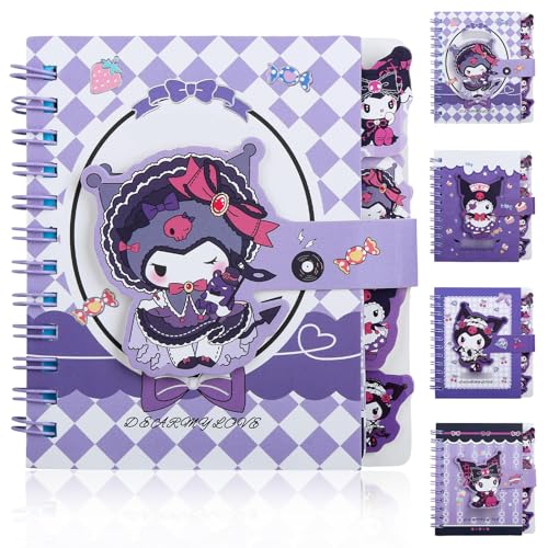Heartsking Cartoon Notizbuch Mädchen, Hard Cover Notizblock Klein für Erwachsene Kinder, Ringbuch Notizbuch mit 65 Seiten, Geschenke für Kinder(4) von Heartsking