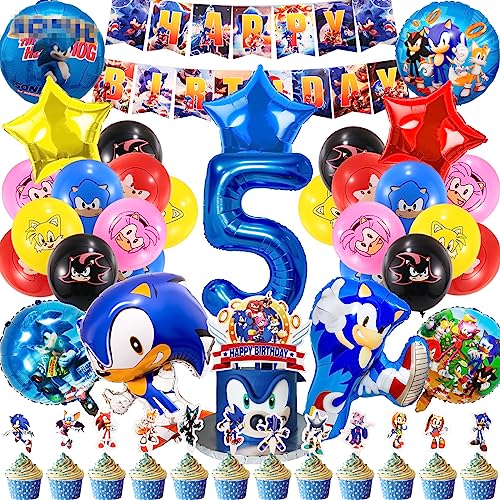 Kindergeburtstag Deko 5 Jahre, 44 Stück Geburtstag Party Set Luftballon Geburtstag Kinder Geburtstag Deko mit Tortendeko,Happy Birthday Banner, Folien Luftballons für Mädchen Junge Kindergeburtstag Deko 5 Jahre, 44 Stück Geburtstag Party Set Luftballon Geburtstag Kinder Geburtstag Deko mit Tortendeko,Happy Birthday Banner, Folien Luftballons für Mädchen Junge von Heartsking