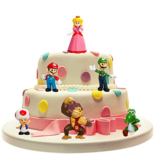 Figuren Tortendeko, Happy Birthday Tortendeko Geburtstag Deko Bros Tortenaufleger Kuchen Dekoration Geburtstag Party Cake Topper für Mädchen Jungen Kinder von Heartsking