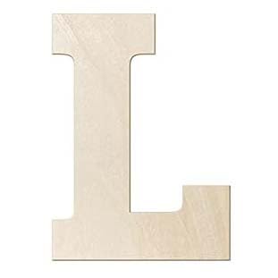 15,2 cm große Buchstaben aus Kiefernholz, unlackierte Holzbuchstaben für Wand, Weihnachtsdekoration, stehende Buchstaben, Scheiben, Schild, Dekoration, (L) von Heather's cf
