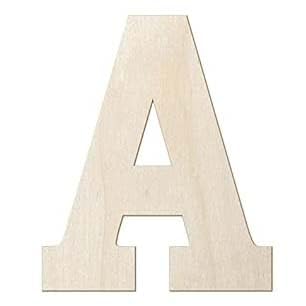 15,2 cm große Buchstaben aus Kiefernholz, unlackierte Holzbuchstaben für Wand, Weihnachtsdekoration, stehende Buchstaben, Scheiben, Schild, Dekoration (A) von Heather's cf