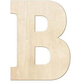 15,2 cm große Buchstaben aus Kiefernholz, unlackierte Holzbuchstaben für Wand, Weihnachtsdekoration, stehende Buchstaben, Scheiben, Schild, Dekoration (B) von Heather's cf