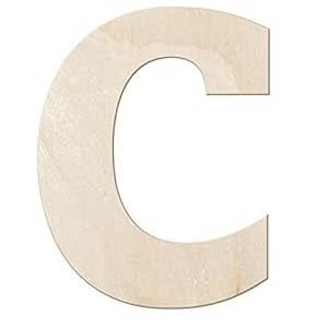 15,2 cm große Buchstaben aus Kiefernholz, unlackierte Holzbuchstaben für Wand, Weihnachtsdekoration, stehende Buchstaben, Scheiben, Schild, Dekoration (C) von Heather's cf