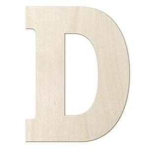 15,2 cm große Buchstaben aus Kiefernholz, unlackierte Holzbuchstaben für Wand, Weihnachtsdekoration, stehende Buchstaben, Scheiben, Schild, Dekoration (D) von Heather's cf
