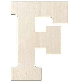 15,2 cm große Buchstaben aus Kiefernholz, unlackierte Holzbuchstaben für Wand, Weihnachtsdekoration, stehende Buchstaben, Scheiben, Schild, Dekoration (F) von Heather's cf