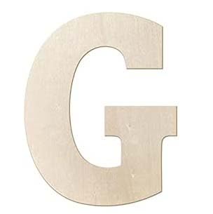 15,2 cm große Buchstaben aus Kiefernholz, unlackierte Holzbuchstaben für Wand, Weihnachtsdekoration, stehende Buchstaben, Scheiben, Schild, Dekoration (G) von Heather's cf