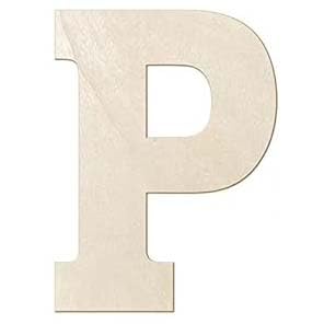 15,2 cm große Buchstaben aus Kiefernholz, unlackierte Holzbuchstaben für Wand, Weihnachtsdekoration, stehende Buchstaben, Scheiben, Schild, Dekoration (P) von Heather's cf