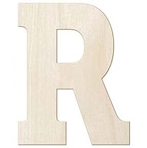 15,2 cm große Buchstaben aus Kiefernholz, unlackierte Holzbuchstaben für Wand, Weihnachtsdekoration, stehende Buchstaben, Scheiben, Schild, Dekoration (R) von Heather's cf