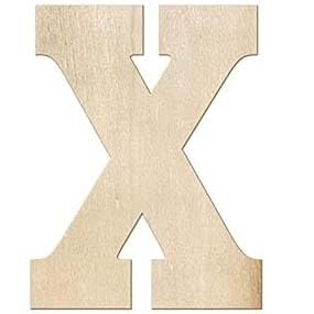 15,2 cm große Buchstaben aus Kiefernholz, unlackierte Holzbuchstaben für Wand, Weihnachtsdekoration, stehende Buchstaben, Scheiben, Schild, Dekoration (X) von Heather's cf