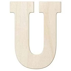U-Buchstaben aus Kiefernholz, unlackiert, für Wand, Weihnachtsdekoration, Stehbuchstaben, Scheiben, Schild, Dekoration, 15,2 cm U-Buchstaben aus Kiefernholz, unlackiert, für Wand, Weihnachtsdekoration, Stehbuchstaben, Scheiben, Schild, Dekoration, 15,2 cm von Heather's cf