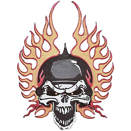 Heavens Tvcz Aufnäher mit Feuermotiv, bestickt, groß, Totenkopf, Biker, Eisen, Skelett, Reiter, Motorrad, Rocker Chopper, Teufel, Flaming, appliziert, Hippie, Hot on Your Jacke, Jeans, 29,2 x 22,9 cm Heavens Tvcz Aufnäher mit Feuermotiv, bestickt, groß, Totenkopf, Biker, Eisen, Skelett, Reiter, Motorrad, Rocker Chopper, Teufel, Flaming, appliziert, Hippie, Hot on Your Jacke, Jeans, 29,2 x 22,9 cm von Heavens Tvcz