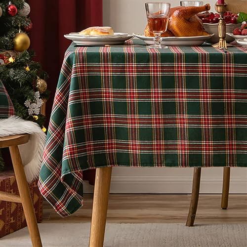 Heavyoff Rechteckige Tischdecke Weihnachten Tischdecke Vintage Karierte Tischdecke, Waschbar für Weihnachts Party Küche Hochzeit Tischtuch Dekoration, Rot Grün, 100x140cm Heavyoff Rechteckige Tischdecke Weihnachten Tischdecke Vintage Karierte Tischdecke, Waschbar für Weihnachts Party Küche Hochzeit Tischtuch Dekoration, Rot Grün, 100x140cm von Heavyoff