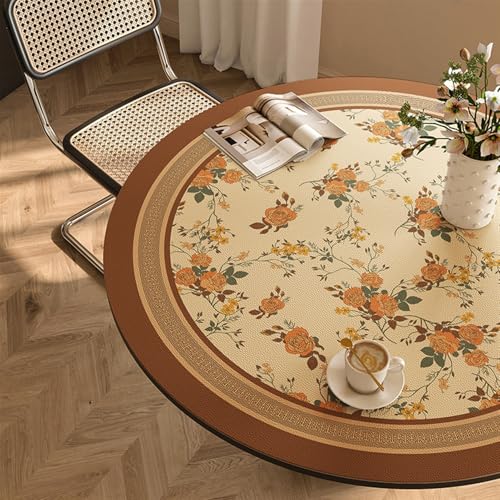 Heavyoff Tischdecke Wasserdicht Abwaschbar Tischschutzfolie PU-Leder Tischunterlage für Runde Tische, Stil 12, 40x40cm Heavyoff Tischdecke Wasserdicht Abwaschbar Tischschutzfolie PU-Leder Tischunterlage für Runde Tische, Stil 12, 40x40cm von Heavyoff