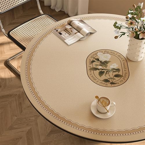 Heavyoff Tischdecke Wasserdicht Abwaschbar Tischschutzfolie PU-Leder Tischunterlage für Runde Tische, Stil 6, 140x140cm Heavyoff Tischdecke Wasserdicht Abwaschbar Tischschutzfolie PU-Leder Tischunterlage für Runde Tische, Stil 6, 140x140cm von Heavyoff