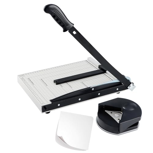 Papierschneider, 30,5 cm, Hebelschneider, mit Eckenrunder, robuste Schneidemaschine Papierschneider, 30,5 cm, Hebelschneider, mit Eckenrunder, robuste Schneidemaschine von Hebaogugu