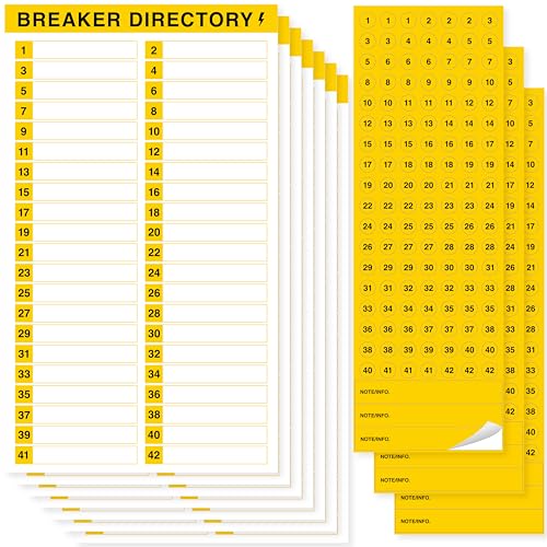 10 Blatt Schaltkasten-Etiketten, 7 Katalog-Aufkleber & 3 Nummernaufkleber, Wasserfeste Wiederverwendbare Selbstklebende Elektrische Aufkleber 10 Blatt Schaltkasten-Etiketten, 7 Katalog-Aufkleber & 3 Nummernaufkleber, Wasserfeste Wiederverwendbare Selbstklebende Elektrische Aufkleber von Hebayy