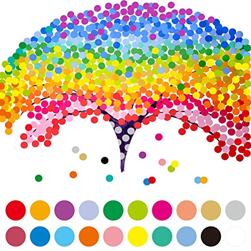 24320 Stück Rund Punktaufkleber Farbkodierung Etiketten Markierungspunkte in 20 Farben Durchmesser 0.6cm von Hebayy