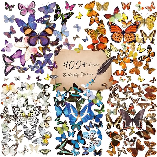 400+ Stück realistische Schmetterlingsaufkleber, selbstklebende PVC-Vintage-Schmetterlingsaufkleber für Scrapbook, Laptop, Journal, DIY-Projekt, Briefumschlag, Partydekorationen im Frühlingsthema 400+ Stück realistische Schmetterlingsaufkleber, selbstklebende PVC-Vintage-Schmetterlingsaufkleber für Scrapbook, Laptop, Journal, DIY-Projekt, Briefumschlag, Partydekorationen im Frühlingsthema von Hebayy