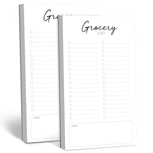 Hebayy Magnetic Grocery List, 2 Pack Food Pad for Fridge, Magnetic Notepads for Refrigerator 140 Sheets Shopping Lists with Full Magnet Back, Blank Note Pad for Metal Surface Hebayy Magnetic Grocery List, 2 Pack Food Pad for Fridge, Magnetic Notepads for Refrigerator 140 Sheets Shopping Lists with Full Magnet Back, Blank Note Pad for Metal Surface von Hebayy