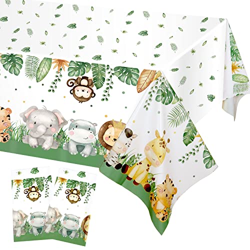 2 Stück Safari Dschungel Tischdecke Geburtstag, 137 x 274cm Einweg Tischdecke Plastik Wasserdicht für Geburtstag Wild One Babyparty Deko Junge Picknick Zubehör Grün 2 Stück Safari Dschungel Tischdecke Geburtstag, 137 x 274cm Einweg Tischdecke Plastik Wasserdicht für Geburtstag Wild One Babyparty Deko Junge Picknick Zubehör Grün von Heboland