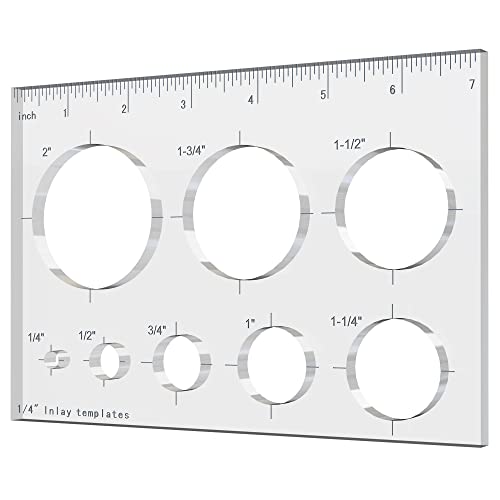 Router Jig Butterfly Star Inlay Templates, Dekorative und Router Templates für die Holzbearbeitung (1 Pack Circle) von Hecfu