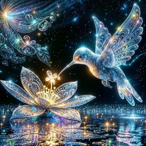 5D Diamond Painting Kolibri – Diamant-Kunstset in Vogelform für Erwachsene, Edelstein-Kunsthandwerk für Anfänger, DIY Diamantmalerei mit Volldiamanten, Geeignet für die Wanddekoration zu Hause,30x30cm 5D Diamond Painting Kolibri – Diamant-Kunstset in Vogelform für Erwachsene, Edelstein-Kunsthandwerk für Anfänger, DIY Diamantmalerei mit Volldiamanten, Geeignet für die Wanddekoration zu Hause,30x30cm von HecticCore