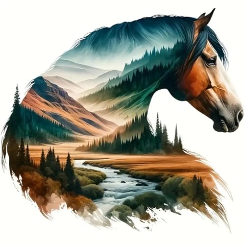 5D Diamond Painting Set Pferd, DIY Diamantmalerei Set für Erwachsene , Pferde Diamant Kunst Kit,Diamant-Malset für Erwachsene mit Tiermotiven auf Bergstraßen, Wanddekoration für Zuhause, 30 x 30 cm 5D Diamond Painting Set Pferd, DIY Diamantmalerei Set für Erwachsene , Pferde Diamant Kunst Kit,Diamant-Malset für Erwachsene mit Tiermotiven auf Bergstraßen, Wanddekoration für Zuhause, 30 x 30 cm von HecticCore