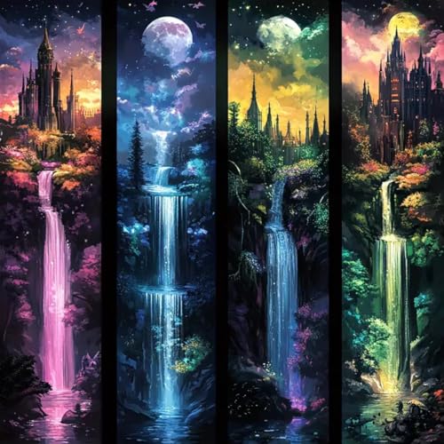 Diamond Painting Schloss Mond Wasserfall – 5D Diamant Painting Bilder für Erwachsene Set, DIY Diamond Art Landschaft Mosaik Bastelset, Basteln für Anfänger,Wanddekoration für Zuhause, 35x35 cm Diamond Painting Schloss Mond Wasserfall – 5D Diamant Painting Bilder für Erwachsene Set, DIY Diamond Art Landschaft Mosaik Bastelset, Basteln für Anfänger,Wanddekoration für Zuhause, 35x35 cm von HecticCore