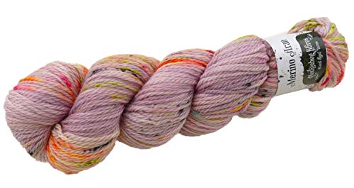 Hedgehog Fibres Merino Aran Fb. Daydream, 100g Merinowolle handgefärbt in brillianten Farben von Hedgehog Fibres Merino Aran