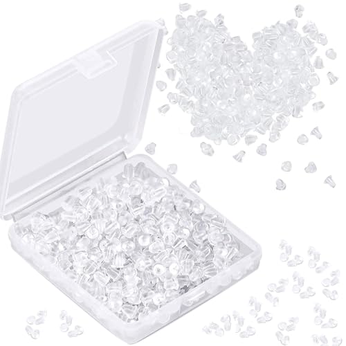 Hedmedum 600 Pack of Silikon Ohrring Stopper Ohrringverschlüsse ohrring stecker Verschluss aus Transparent Stopper Universal Verschluss Gumm mit Aufbewahrungsbox Hedmedum 600 Pack of Silikon Ohrring Stopper Ohrringverschlüsse ohrring stecker Verschluss aus Transparent Stopper Universal Verschluss Gumm mit Aufbewahrungsbox von Hedmedum