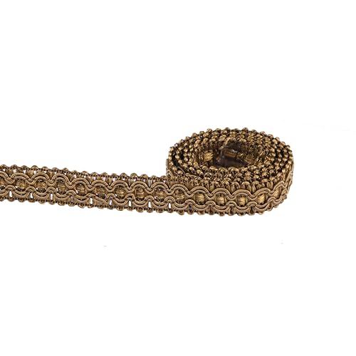 HedongHexi Gimp Zopfborte, 10 m, Stoffborte für Vorhänge, Polster, Nähen, Handwerk, Kostüme und Heimdekoration (Kaffee) von HedongHexi