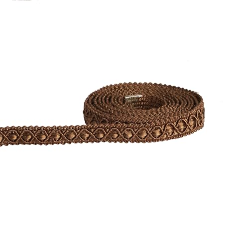 Hedonghexi Gimp Braid Trim, 0,59 Zoll / 9,1 m Stoffbesatz, Polsterborte zum Nähen, Polyester, Handarbeit, DIY Handwerk (Kaffee, 4,5 m) von HedongHexi