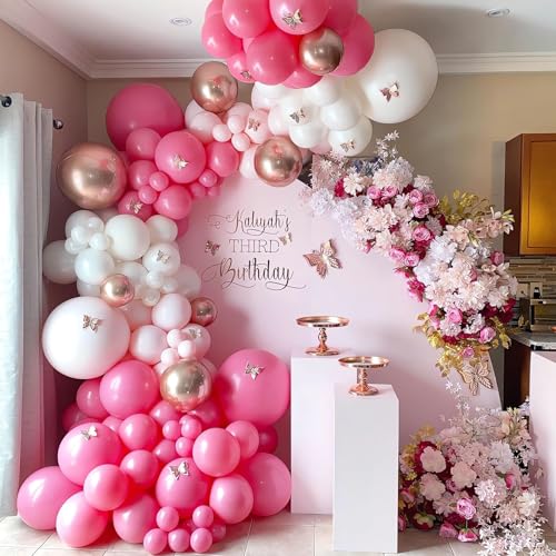 Balloon Garland Hot Pink,123Pcs Ballon Girland Rose mit Pink Balloons Arch Garland Kit,Pastell Rosa Rose Gold Ballons für Mädchen Geburtstag Party Dekoration,Birthday,Baby Shower,Hochzeit,Valentinsta Balloon Garland Hot Pink,123Pcs Ballon Girland Rose mit Pink Balloons Arch Garland Kit,Pastell Rosa Rose Gold Ballons für Mädchen Geburtstag Party Dekoration,Birthday,Baby Shower,Hochzeit,Valentinsta von HeeJoy