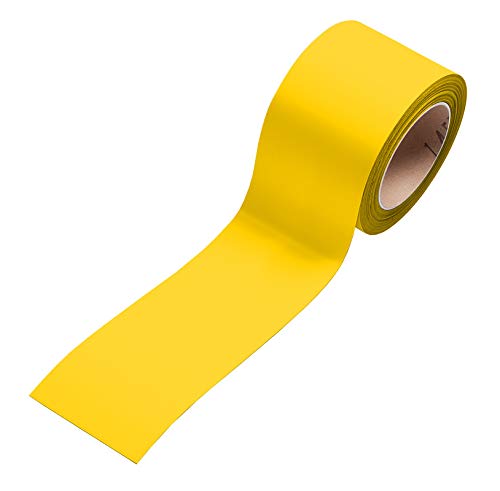 gelbes Magnetband 10m-Rolle, Breite: 5cm, zum selberschneiden für Magnetschilder Magnetstreifen Magnet-Etiketten beschreibbar/abwischbar von Heers-Bielefeld