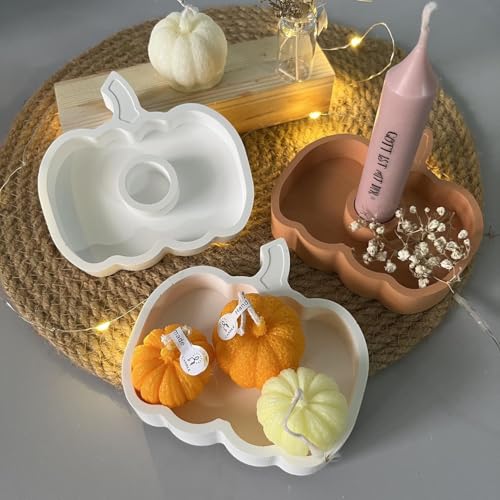 Silikonformen Gießformen Herbst, Silikonform Herbst Kürbis Igel Gipsform zum Gießen Gießformen Silikon Buchstaben Gießform Kürbis Igel Kerzenformen für DIY Gips Kerzen (B) von Hegawleo
