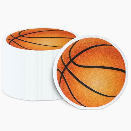 Hegbolke 100 Stück Basketball-Servietten, Basketball-Partygeschenke für Sportparty, Babyparty, Geburtstagsparty, Baseball-Motto-Partyzubehör Hegbolke 100 Stück Basketball-Servietten, Basketball-Partygeschenke für Sportparty, Babyparty, Geburtstagsparty, Baseball-Motto-Partyzubehör von Hegbolke